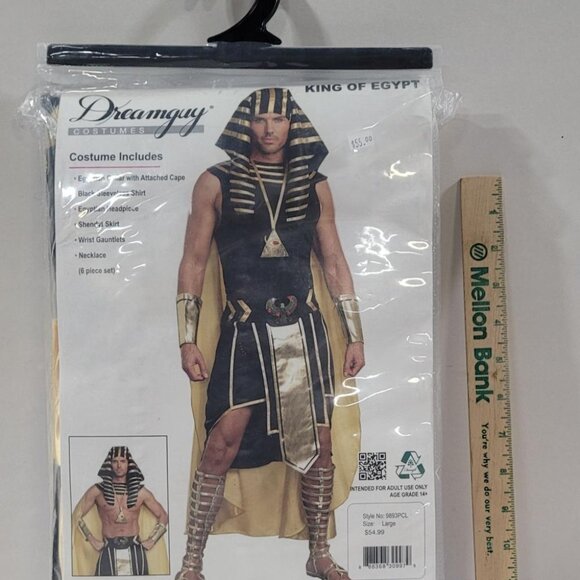 Dreamguy Costume King of Egypt Adult Mens Size Large Halloween Cosplay NIP - Picture 1 of 3